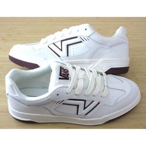 Vans Men's Upland Vintage Sport Port Royale White Leather Shoes Sizes NIB